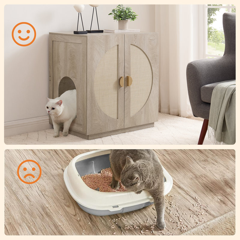 Tucker Murphy Pet™ Modern Litter Box Enclosure Furniture with